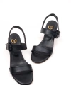 Shoecide Kadın Sony Siyah Renkli Toka Detaylı Sandalettopuklu Ayakkabı