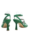 Shoecide Kadın Yerha Yeşil Kot Malzeme Sandalet 8 Cm 9902