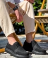 Shoecide Kb-042 Bağcıklı  Kömür Deri Tozu Siyah Taban Günlük Erkek Ayakkabı