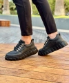 Shoecide Kb-x10 Kömür Cilt Yüksek Taban Günlük Spor Ayakkabı