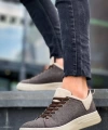 Shoecide Kb-x204 Taba Bej Keten Bej Yüksek Taban Günlük Erkek Spor Ayakkabı