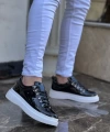 Shoecide Kb-x4 Siyah Rugan Yüksek Taban Bağcıklı Günlük Erkek Ayakkabı