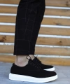 Shoecide Klasik Erkek Ayakkabı 001 Siyah Süet (beyaz Taban)