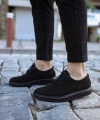 Shoecide Klasik Erkek Ayakkabı 001 Siyah Süet (siyah Taban)