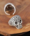 Shoecide Kuru Kafalı Gümüş Renk Erkek Yüzük