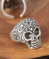 Shoecide Kuru Kafalı Gümüş Renk Erkek Yüzük