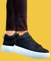 Shoecide Le10 Bağcıklı Yüksek Taban Erkek Siyah Spor Bot