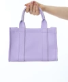 Shoecide Lila Deri Mini Tote Çanta