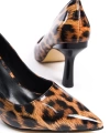 Shoecide Lux Bodm Leopar Desen Rugan Boyalı Ökçe(topuk) Günlük Ayakkabı 302