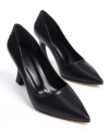 Shoecide Lux Bodm Siyah Cilt Boyalı Ökçe(topuk) Günlük Ayakkabı 301