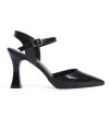 Shoecide Lux Hetr Siyah Topuklu Sivri Burun Günlük Sandalet Ayakkabı 309