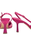 Shoecide Lux Kadın Ferga Fuşya Çift Tokalı Topuklu Ayakkabı Sandalet 7 Cm 2105