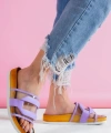 Shoecide Lux Kadın Karli Lila Tokalı Tek Bant Terlik&sandalet 005