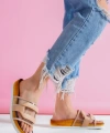 Shoecide Lux Kadın Karli Nut Tokalı Tek Bant Terlik&sandalet 005