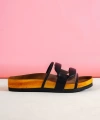 Shoecide Lux Kadın Karli Siyah Tokalı Tek Bant Terlik&sandalet 005
