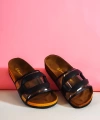 Shoecide Lux Kadın Karli Siyah Tokalı Tek Bant Terlik&sandalet 005
