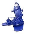 Shoecide Lux Kadın Pakj Mavi Biyeli Bilekten Bağlamalı Sandalet 7,5 Cm 9904