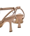 Shoecide Lux Kadın Pakj Nut Biyeli Bilekten Bağlamalı Sandalet 7,5 Cm 9904