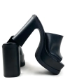 Shoecide Lux Kadın Rekla Siyah Yüksek Platform Terlik 15 Cm Topuk 1001