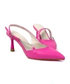 Shoecide Lux Kadın Ukla Fuşya Cilt Taş Detaylı Ayakkabı Sandalet 7 Cm 705