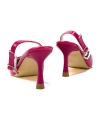Shoecide Lux Kadın Ukla Fuşya Rugan Taş Detaylı Ayakkabı Sandalet 7 Cm 705