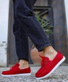 Shoecide Mevsimlik Keten Ayakkabı 008 Kırmızı