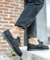 Shoecide Mevsimlik Keten Ayakkabı 008 Siyah (siyah Taban)