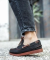 Shoecide Mevsimlik Keten Ayakkabı 008 Siyah (taba Taban)