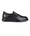 Shoecide Norge Siyah Hakiki Deri Günlük Klasik Erkek Ayakkabı