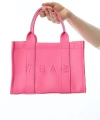 Shoecide Pembe Deri Mini Tote Çanta