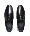 Shoecide Perge Siyah Hakiki Deri Erkek Loafer Ayakkabı