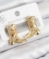 Shoecide Pirinç Çizme Model Gold Renk Kadın Küpe