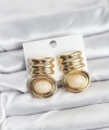 Shoecide Pirinç Gold Krem Renk Vintage Kadın Küpe