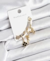 Shoecide Pirinç Gold Renk Kadın Set Küpe