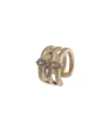 Shoecide Pirinç Gold Renk Yonca Earcuff Küpe