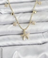 Shoecide Pirinç Gold Renk Zirkon Taşlı Deniz Yıldızı Model Kadın Kolye