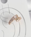 Shoecide Pirinç Gold Renk Zirkon Taşlı Kadın Kıkırdak Küpe