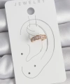 Shoecide Pirinç Gold Renk Zirkon Taşlı Kadın Kıkırdak Küpe