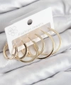 Shoecide Pirinç Halka Model Gold Renk Kadın Set Küpe