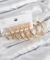 Shoecide Pirinç Halka Model Gold Renk Kadın Set Küpe