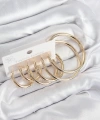 Shoecide Pirinç Halka Model Gold Renk Kadın Set Küpe