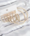 Shoecide Pirinç Halka Model Gold Renk Kadın Set Küpe