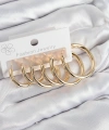 Shoecide Pirinç Halka Model Gold Renk Kadın Set Küpe