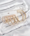 Shoecide Pirinç Halka Model Gold Renk Kadın Set Küpe