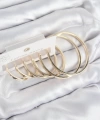 Shoecide Pirinç Halka Model Gold Renk Kadın Set Küpe