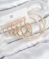 Shoecide Pirinç Halka Model Gold Renk Kadın Set Küpe