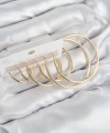 Shoecide Pirinç Halka Model Gold Renk Kadın Set Küpe