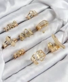 Shoecide Pirinç Sarmal Ve Yıldız Model Gold Renk Kadın Yüzük Kombin Set