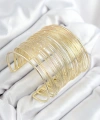 Shoecide Pirinç Tel Sarma Model Gold Renk Kadın Bileklilk