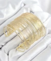 Shoecide Pirinç Tel Sarma Model Gold Renk Kadın Bileklilk